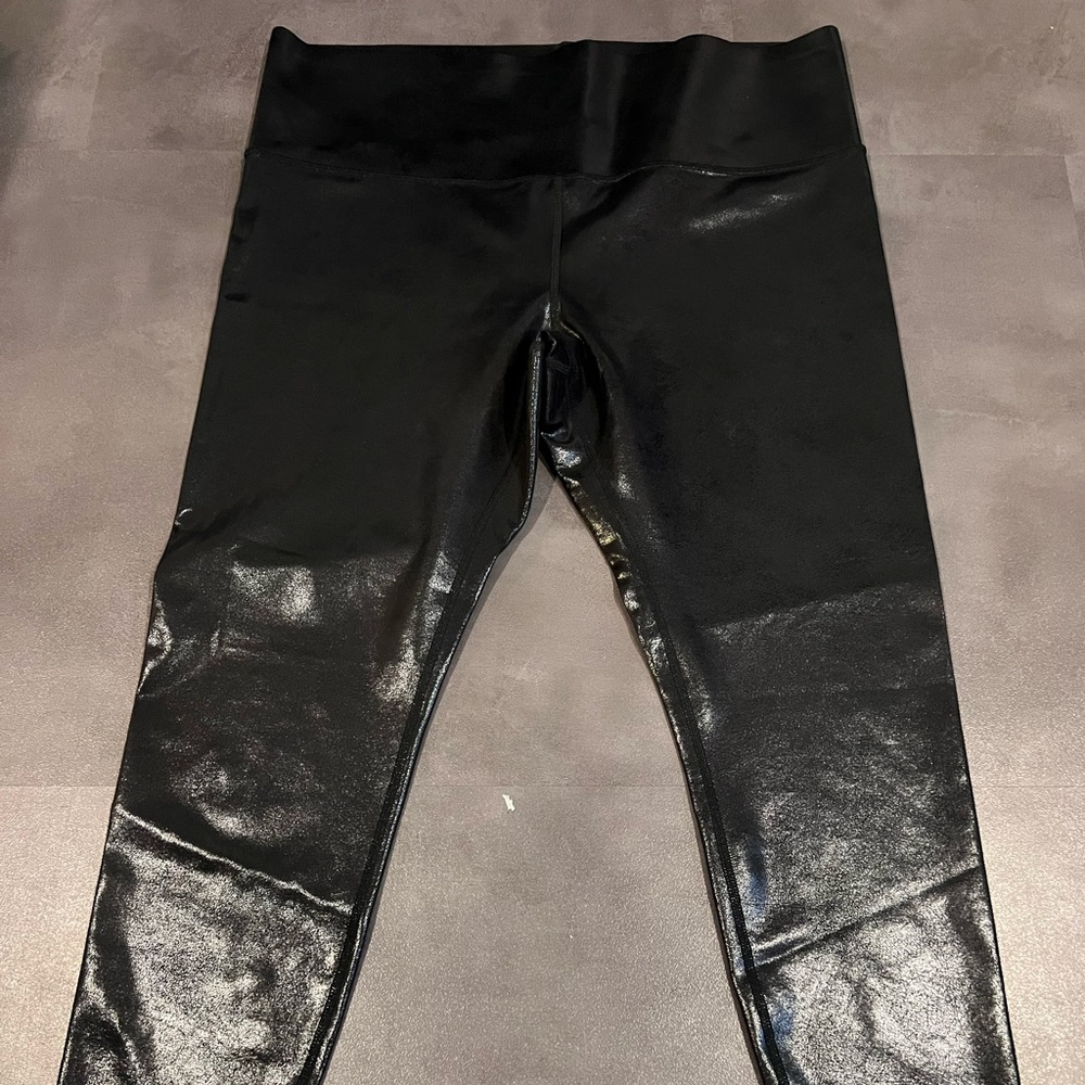 Woman’s faux leather Knix Black Leggings